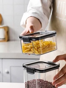 1 pieza Caja de almacenamiento de alimentos de color aleatorio transparente - Multicolor - Ver 10