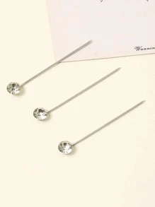 30pcs Crystal Rhinestone Scarf Clips Pins, Fashion Brooches For Women Accessories Women - White - View 4