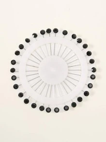 30pcs Rhinestone Colorful Scarf Brooch Pins, Fashion Scarf Clips For Women - Black - View 2