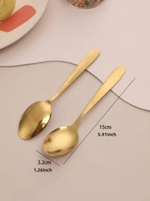 6pcs Coffee Spoon, Ice Cream Spoon, Dessert Spoon