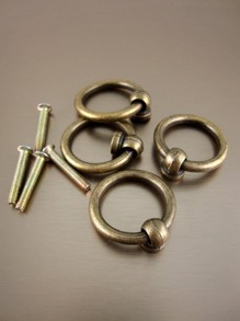 4pcs/set Zinc Alloy Hanging Door Handle, Modern Solid Color Drawer Knob For Household - Bronze - View 4