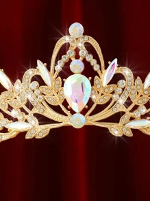 Trang trí trên đàu của cô dâu - Vàng - Xem 2