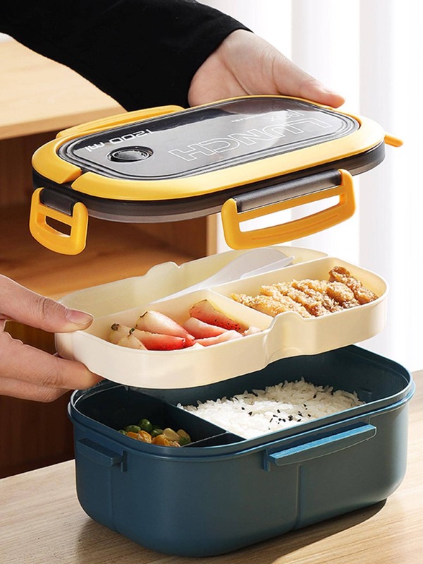 1pc Double Layer Lunch Box SHEIN UK