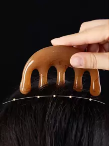 1 pezzo Pettine da massaggio portatile per cura del corpo, adatto per viaggio, all'aperto, sport, ufficio, scuola, fermagli per capelli, accessori per capelli