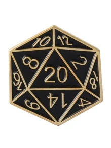 Cartoon Droplet Brooch & Dragon & D20 Dice Brooch&pins & Denim Bag Accessory, For Export