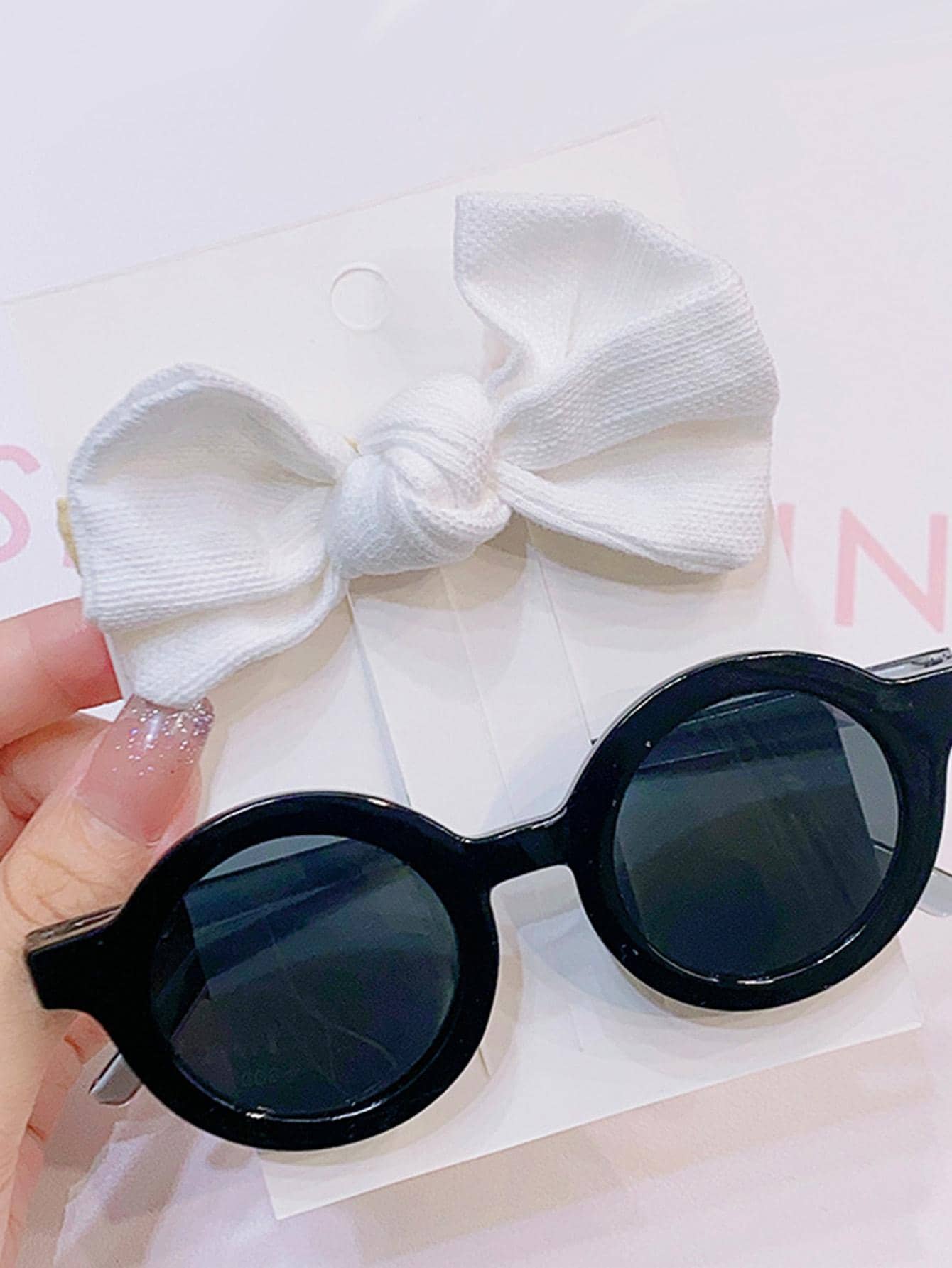 1pc Bow Headband & Glasses Set, Party Accessories Beach Accessories For Women Glasses Shades Basics Fall Winter Women Outfits Clothes Business Casual Gifts