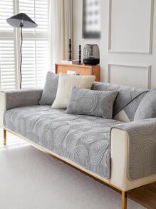 1入组幾何設計沙發墊現代滌綸防水防滑沙發套家居四季皆宜 - 灰色 - 查看 4