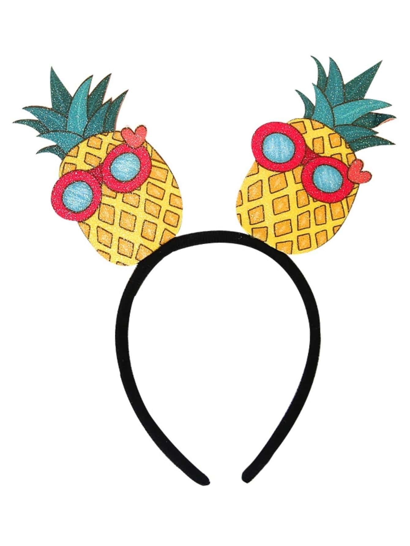 鳳梨裝飾派對髮箍 - 黃色 - 查看 1