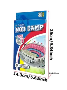 Kit De Construcción De Rompecabezas De Modelo De Estadio De Fútbol 3d Diy Para Adultos, Liga Española De Fútbol, Juguete Coleccionable