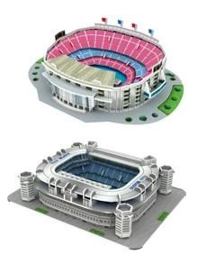 Kit De Construcción De Rompecabezas De Modelo De Estadio De Fútbol 3d Diy Para Adultos, Liga Española De Fútbol, Juguete Coleccionable