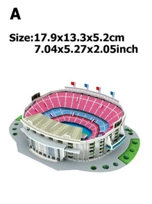Kit De Construcción De Rompecabezas De Modelo De Estadio De Fútbol 3d Diy Para Adultos, Liga Española De Fútbol, Juguete Coleccionable