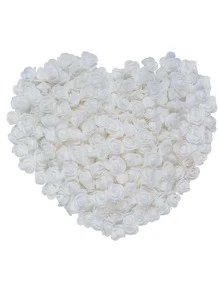 50 bông hoa hồng xốp PE mini, đầu hoa 4cm/1,58in, hoa hồng nhân tạo thủ công DIY, dùng cho tiệc cưới, trang trí phòng, vật dụng tiệc - trắng - Xem 1