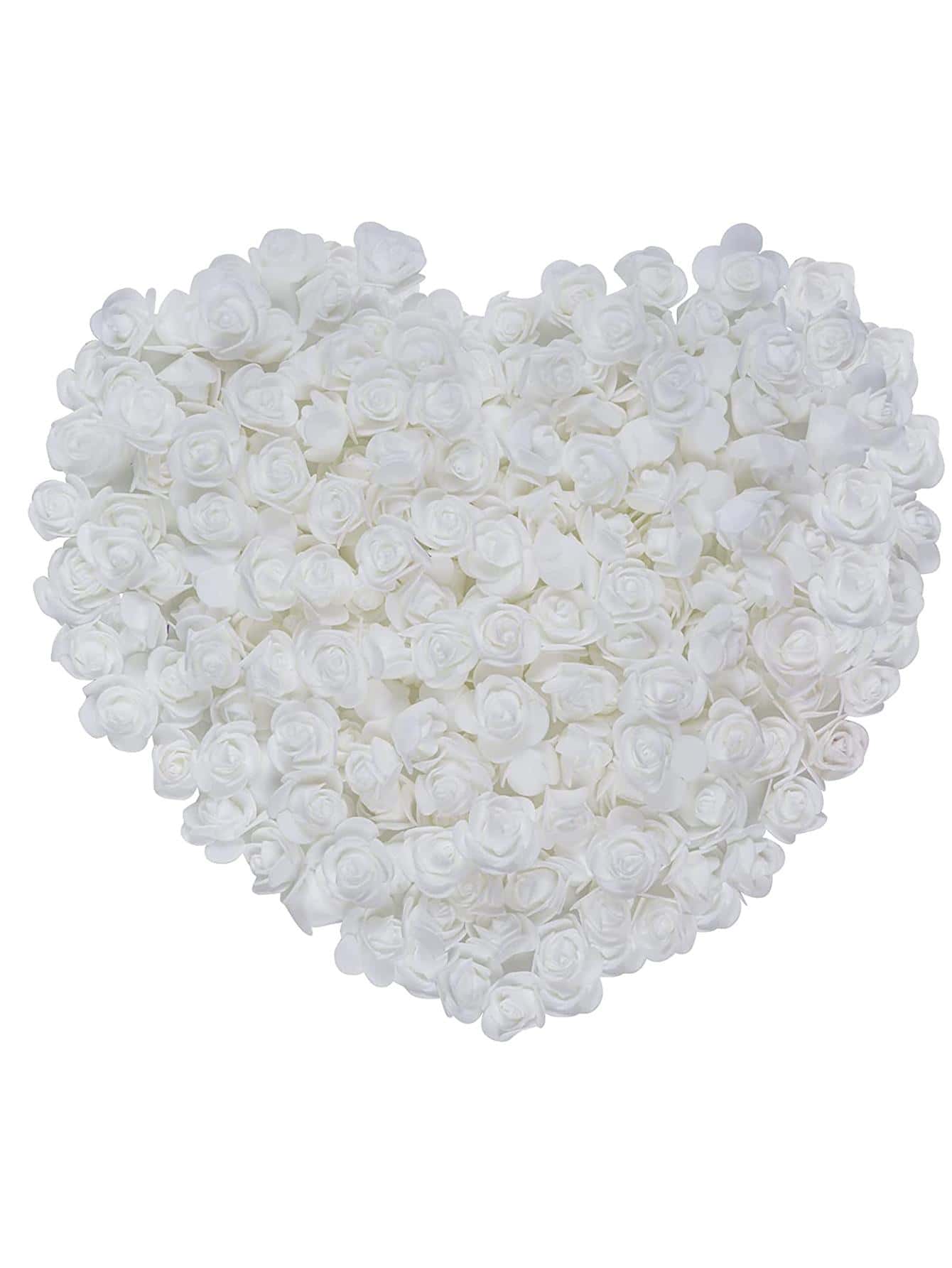 50 bông hoa hồng xốp PE mini, đầu hoa 4cm/1,58in, hoa hồng nhân tạo thủ công DIY, dùng cho tiệc cưới, trang trí phòng, vật dụng tiệc - trắng - Xem 1