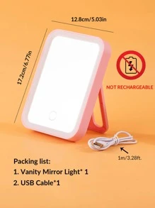 1入組化妝鏡帶燈 - 白色 - 查看 6