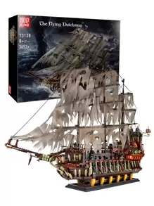 Mould King 13138 Pirates Ship Model Building Blocks Kits, MOC Dutchman Sailboat Model Construction Set To Build, Gift For Kids Age 8+/Adult Collections Enthusiasts(3653 Pieces) Room Decoration