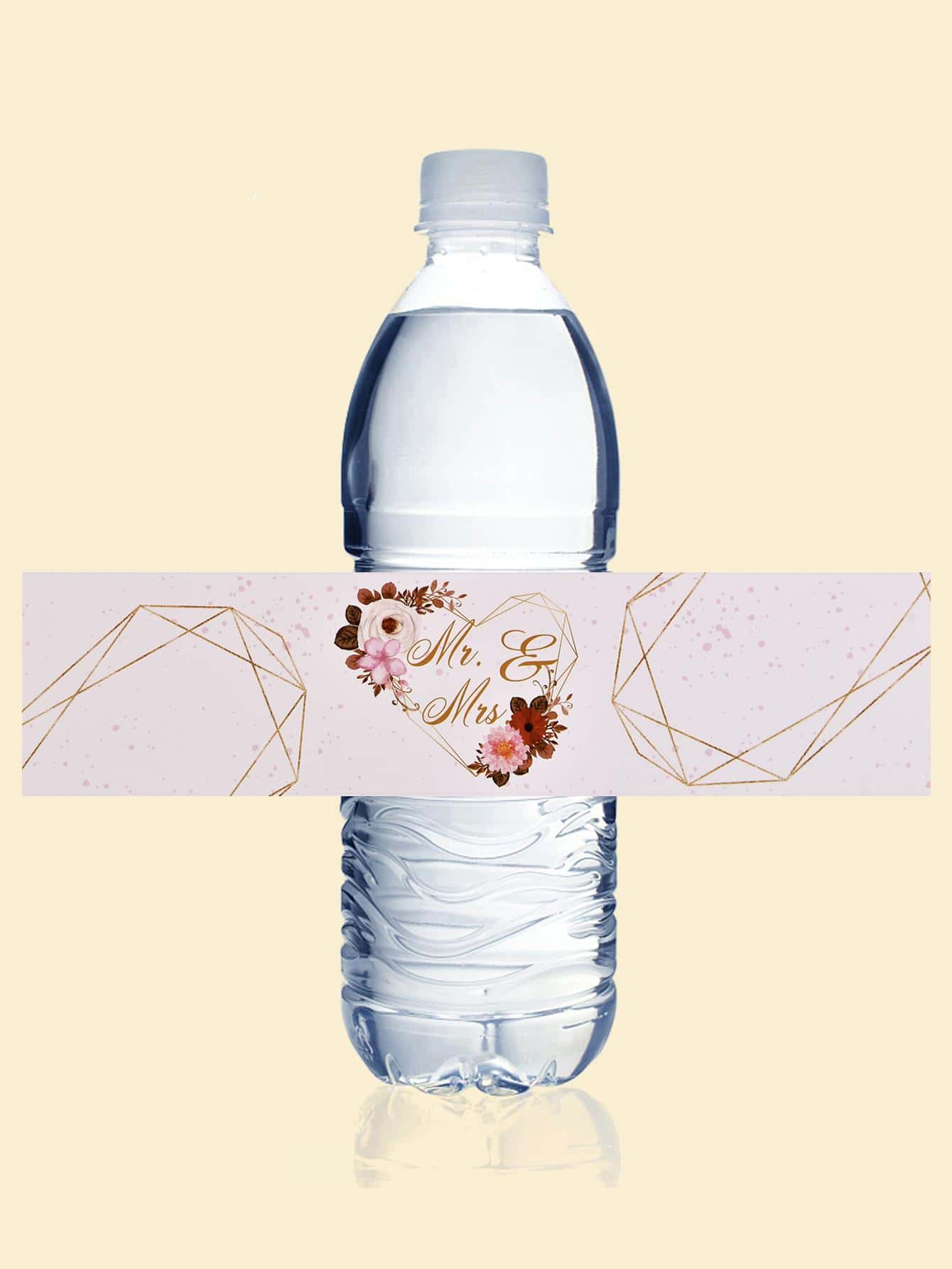 1套10入組婚禮派對水瓶貼紙，快樂婚禮貼紙 - 彩色 - 查看 1