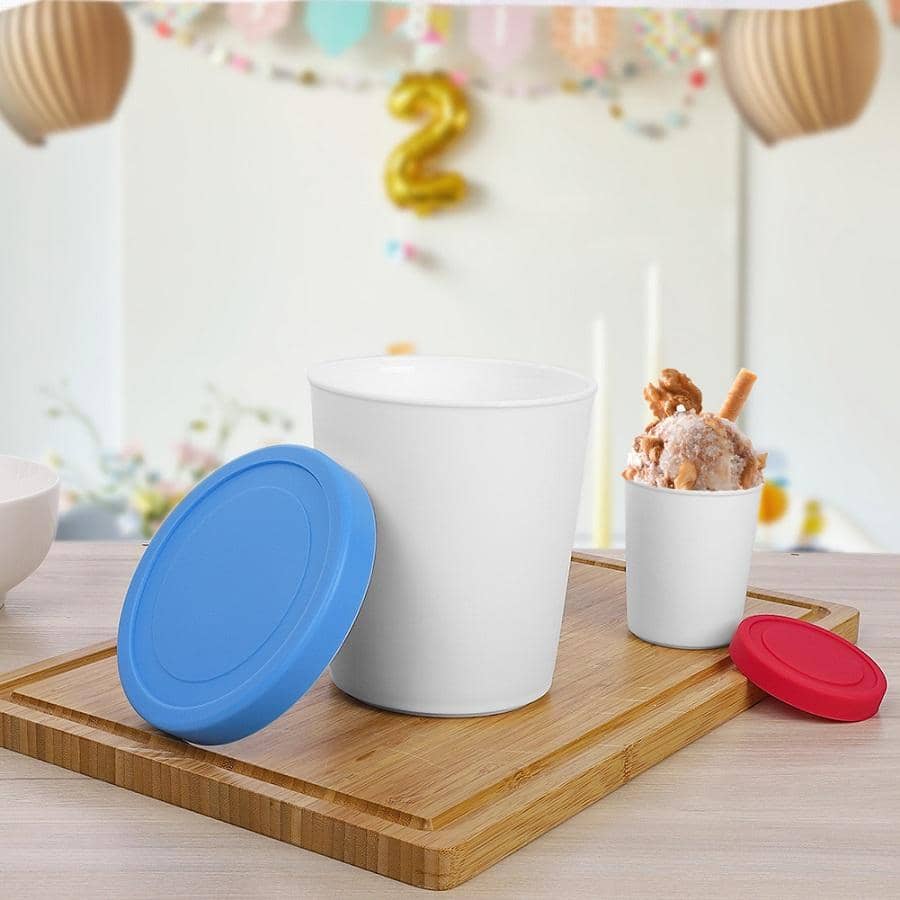6pcs Ice Cream Containers with Lid Reusable Ice Cream Storage
