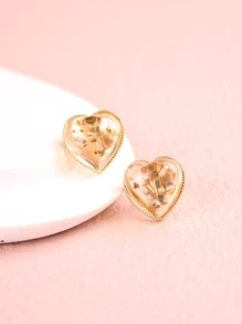 Rhinestone Decor Thiết kế trái tim Ear Cuff - Trong sáng - Xem 5