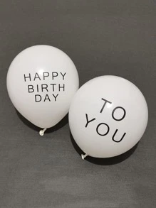 10/20 CÁI Bóng bay sinh nhật màu trắng in hình tiệc bằng cao su, phông nền trang trí tiệc cưới tốt nghiệp sinh nhật theo chủ đề màu trắng - trắng - Xem 6