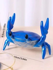 1入組螃蟹設計裝飾工藝品用於家居裝飾創意ABS裝飾物 - 藍色 - 查看 5