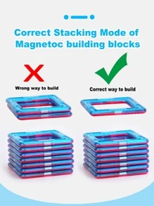 100 pezzi grandi di blocchi magnetici da costruzione natalizi, giocattoli da costruzione con magneti, set giocattolo da costruzione, regali per bambini, blocchi magnetici, mattonelle magnetiche, giocattoli magnetici - Multicolore - Visualizzare 10