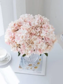 1/3/6支装仿真绣球花束，假花植物，房间装饰，秋季装饰，花园秋季装饰，餐桌摆件，生日派对装饰，婚礼花篮，新娘捧花，家居装饰，餐厅，卧室，窗台装饰，花瓶填充物，情人节礼物，新年装饰，户外花园，返校用品 - 粉色 - 查看 3