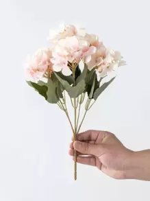 1/3/6支装仿真绣球花束，假花植物，房间装饰，秋季装饰，花园秋季装饰，餐桌摆件，生日派对装饰，婚礼花篮，新娘捧花，家居装饰，餐厅，卧室，窗台装饰，花瓶填充物，情人节礼物，新年装饰，户外花园，返校用品 - 粉色 - 查看 6