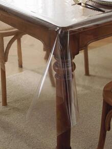 1pc Clear Tablecloth, Simple PEVA Table Cover For Home - Clear - View 6