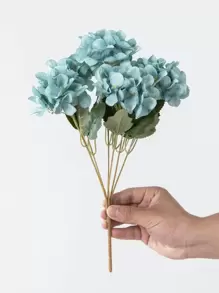 1支/3支仿真绣球花束，假花植物，房间装饰，秋季装饰，花园秋季装饰，餐桌摆件，生日派对装饰，婚礼花束，新娘花束，家居装饰，餐厅，卧室，窗台装饰，花瓶装饰，情人节礼物，新年装饰，户外花园，返校季，情人节，毕业礼物 - 藍色 - 查看 5