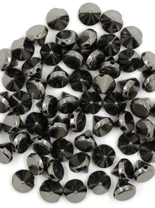 100 cái gai nhựa hình nón và đinh tán - màu đen - Xem 1