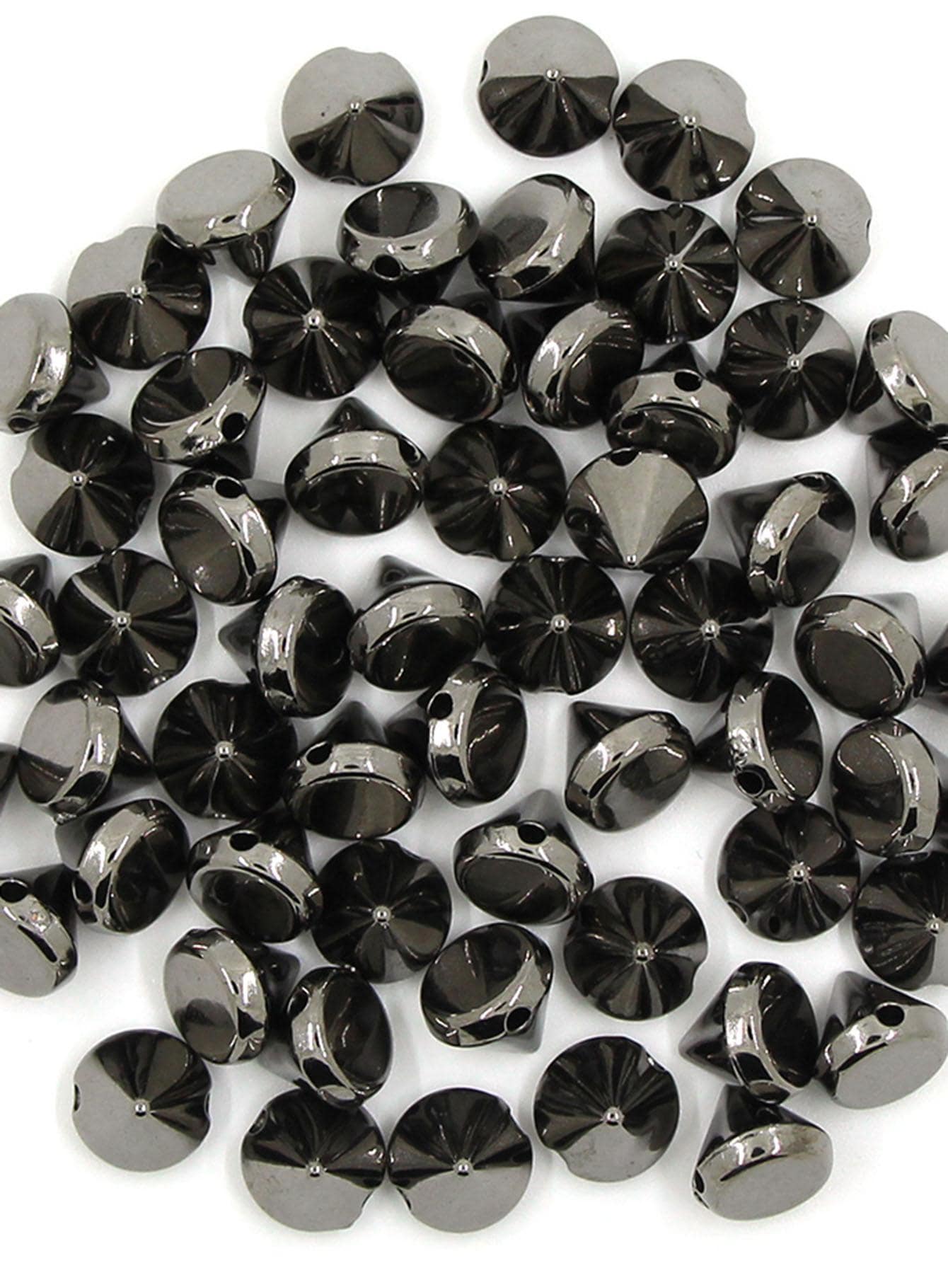 100 cái gai nhựa hình nón và đinh tán - màu đen - Xem 1