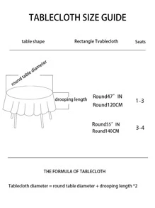 1pc Clear Tablecloth, Simple PEVA Table Cover For Home - Clear - View 9