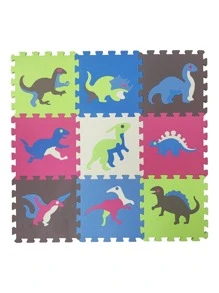 1pc EVA Floor Carpet, Modern Dinosaur Pattern Floor Carpet For Home - White - View 1