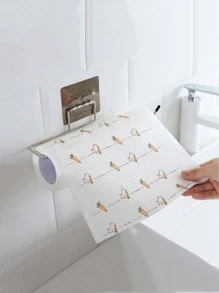 1入組不銹鋼紙巾極簡風格素色紙巾架適用於家庭 - 銀色 - 查看 1