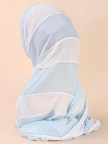 1 chiếc khăn trùm đầu trang trí thời trang cho nữ bằng kim cương giả cho cuộc sống hàng ngày - Màu xanh lam - Xem 4