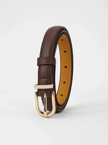 1 cái thắt lưng nữ khóa hình học thông thường cho cuộc sống hàng ngày - Cà phê nâu - Xem 2