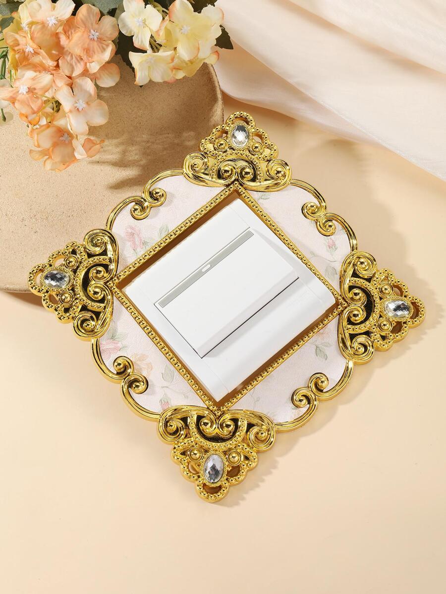 1PC New Resin Switch Sticker, Single Light Switch Surround, Socket Finger Board Panel Cover, Office Wall, Home Bedroom Decoration Wall Sticker, Home Accessories - Multicolor - View 1