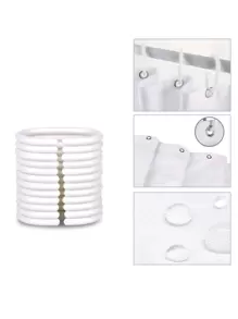 1pc Solid Color Shower Curtain Home Bathroom Decor Fall Decor Bathroom Accessories Back To School - Royal Blue - View 4