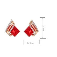 1 para efektowne kolczyki ze stopu cynku Rhinestone Decor dla kobiet do codziennej dekoracji
