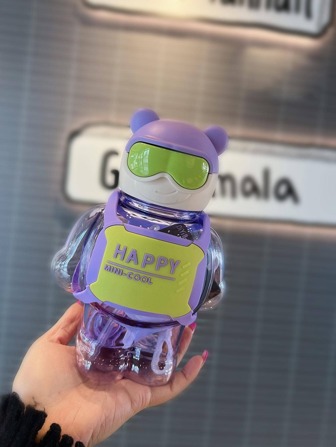 1pc Cartoon Bear Shaped Water Bottle