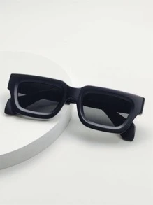 1pc Geometric Decor Fashionable Eyeglasses Casual Shades Accessories Beach Accessories Glasses Shades For Summer Beach Vacation,Outdoor,Travel - Black - View 1