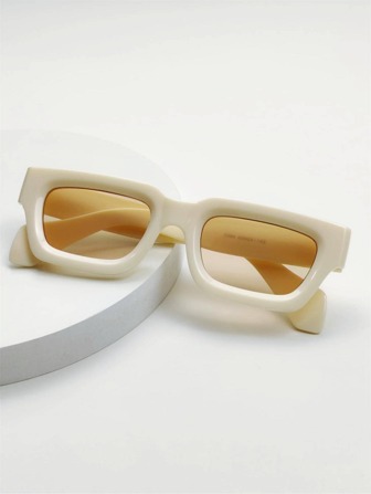 1pc Unisex Pc Geometric Decor Fashion Glasses Casual Shades Accessories Beach Accessories Glasses Shades Looks Street Style And Suit For Sweater Jacket Sweatshirt Hoodie Leather Pants And Cargo Pants For Summer Beach Vacation,Outdoor,Travel