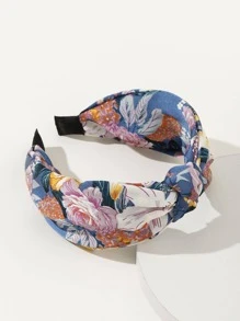1入組女士花朵圖案結飾時尚髮箍適用於頭髮裝飾用品 - 彩色 - 查看 2