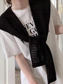 1pc Women Hollow Out Multifunctional Fashionable Dickey Collar For Daily Decoration