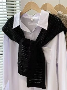 1pc Women Hollow Out Multifunctional Fashionable Dickey Collar For Daily Decoration