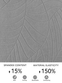 1pc Leaf Jacquard Stretchy Chair Slipcover - Light Grey - View 4
