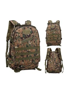 YUQING.FC Mochila Militar Táctica Escolar Para Exteriores Resistente 4P - Verde militar - Ver 3