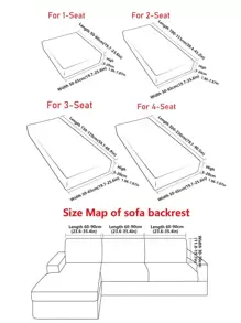 1入組素色彈性沙發座墊套黑色滌綸沙發座椅防塵套適用於客廳 - 黑色 - 查看 2
