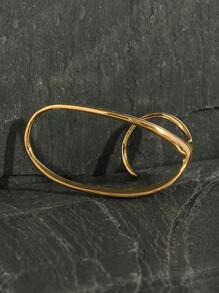 Structured Cuff Ring - Yellow Gold - View 3