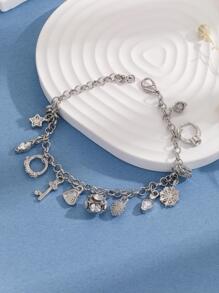 1pc Women's Jewelry Elegant Bracelet Accessory Decoration, DIY Supplies - Silver - View 3